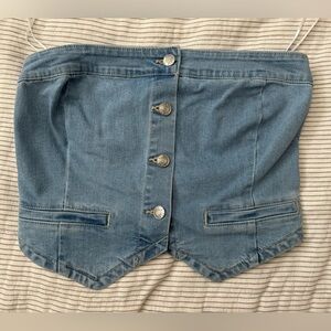 NWT Denim Tube Top
